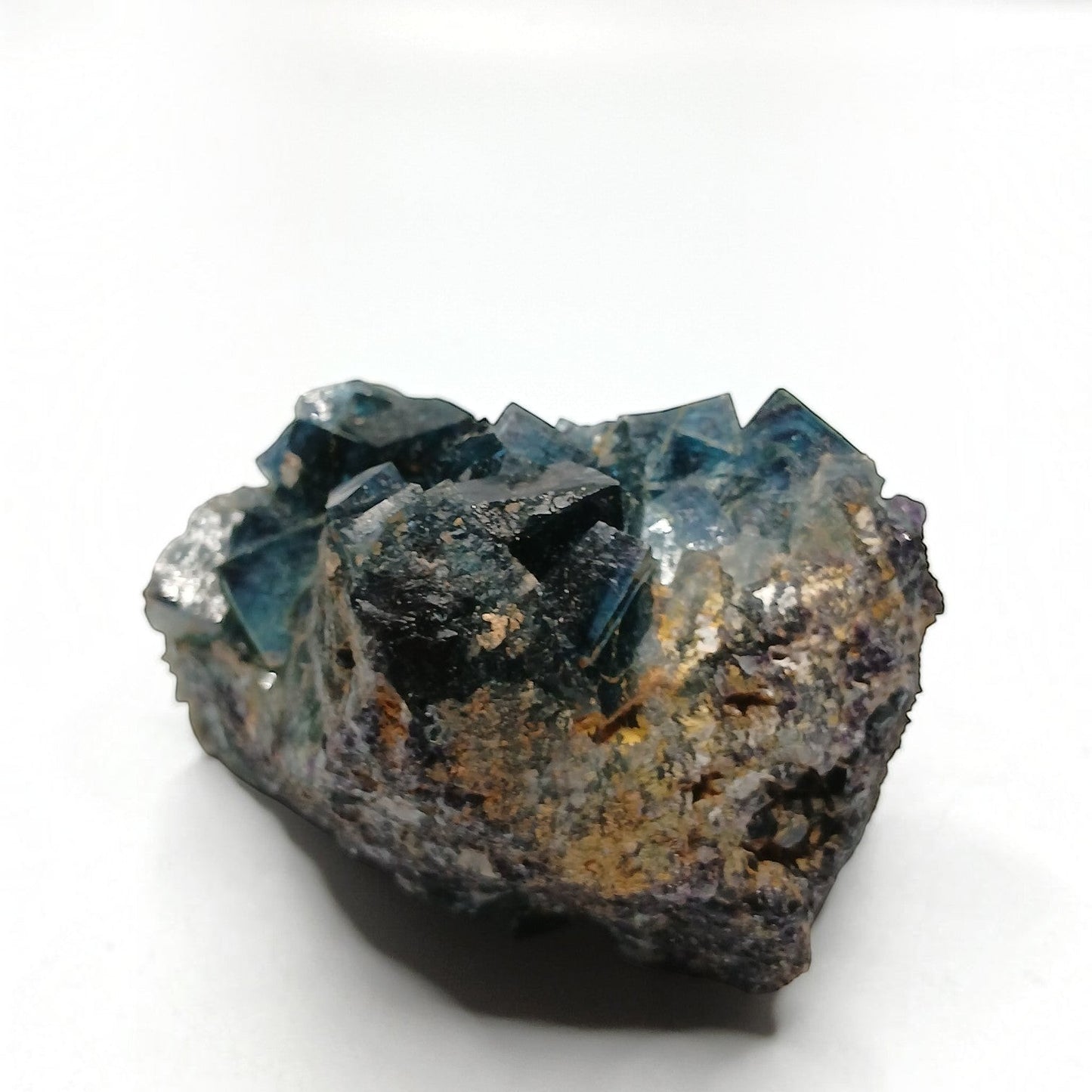 Fordite Haus: Crystals & Fordite Okoruso butterfly pocket fluorite mineral specimen with deep blue crystal zoning