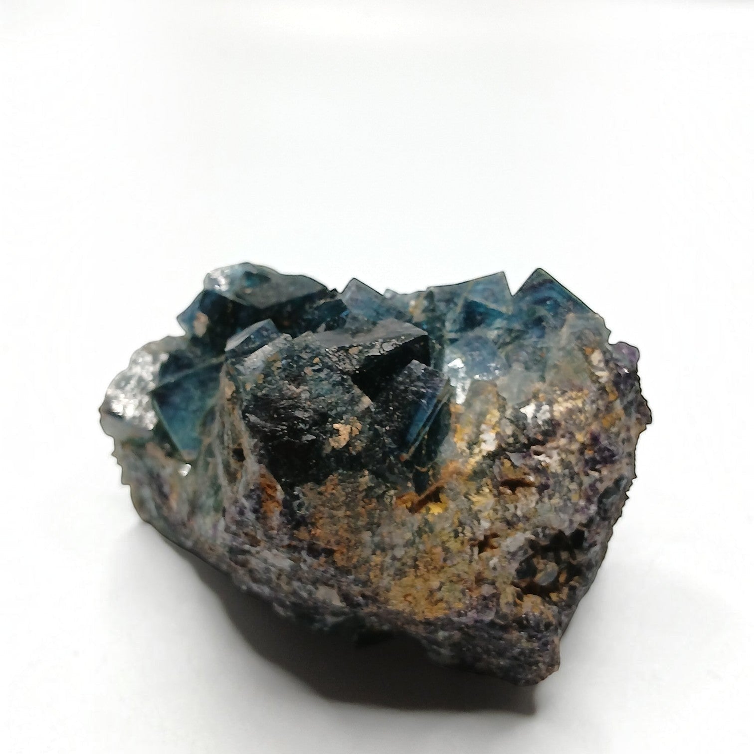 Fordite Haus: Crystals & Fordite Okoruso butterfly pocket fluorite mineral specimen with deep blue crystal zoning