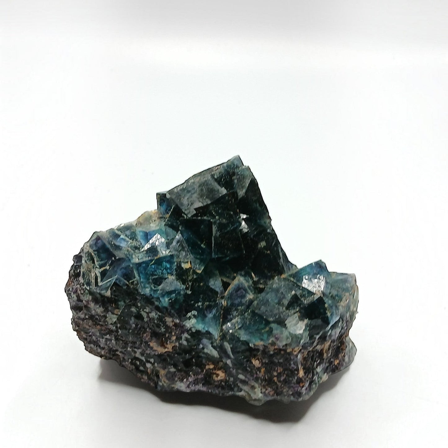 Fordite Haus: Crystals & Fordite Okoruso butterfly pocket fluorite mineral specimen with deep blue zoning