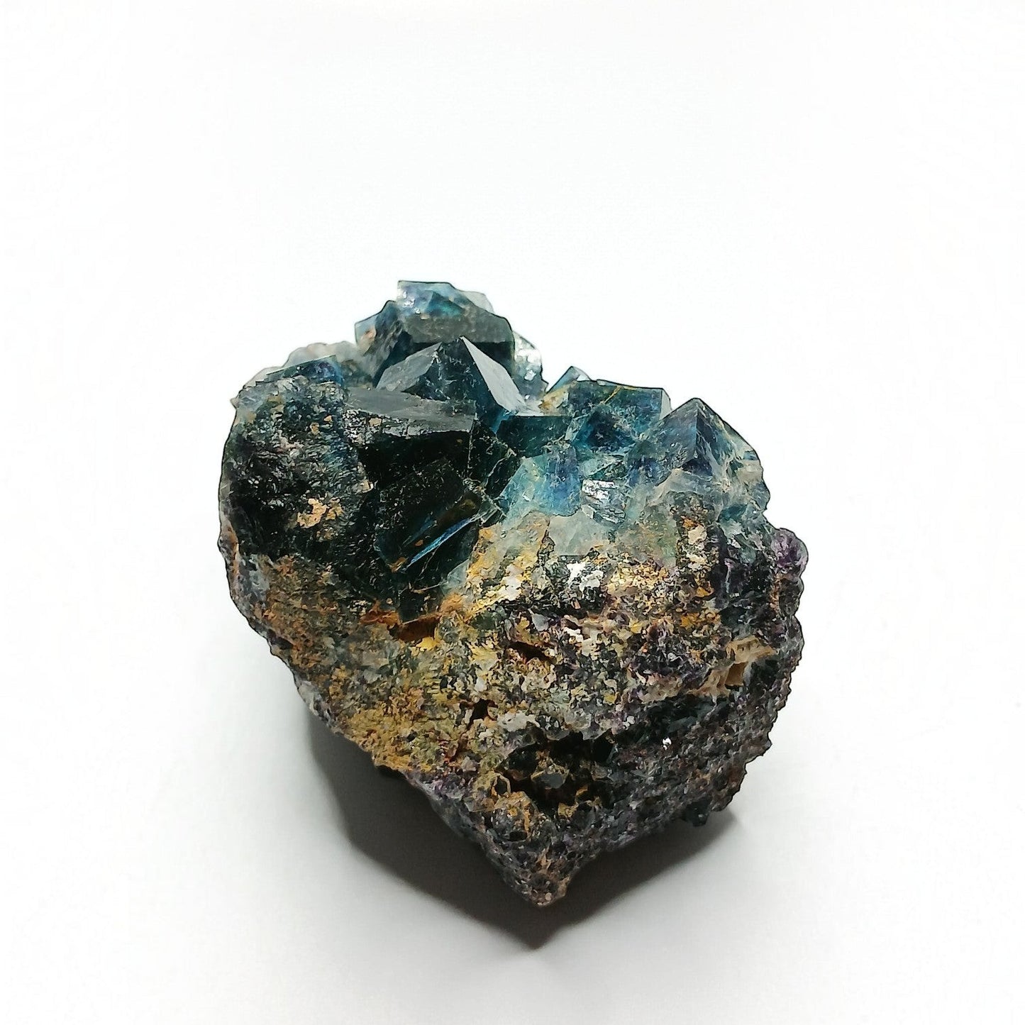 Fordite Haus: Crystals & Fordite Okoruso butterfly pocket fluorite mineral specimen with blue zoning and crystal clusters