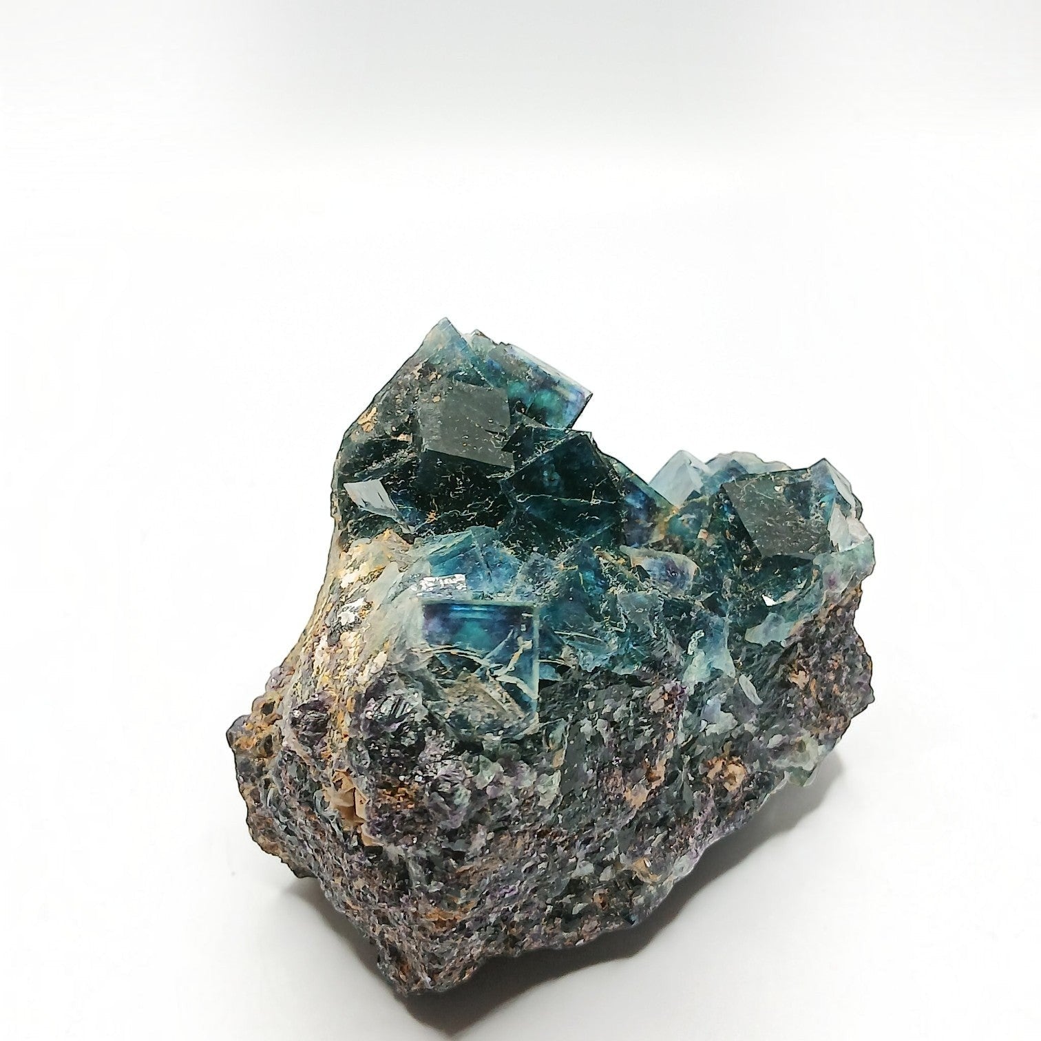 Fordite Haus: Crystals & Fordite Okoruso butterfly pocket fluorite mineral specimen with blue-green cubic zoning