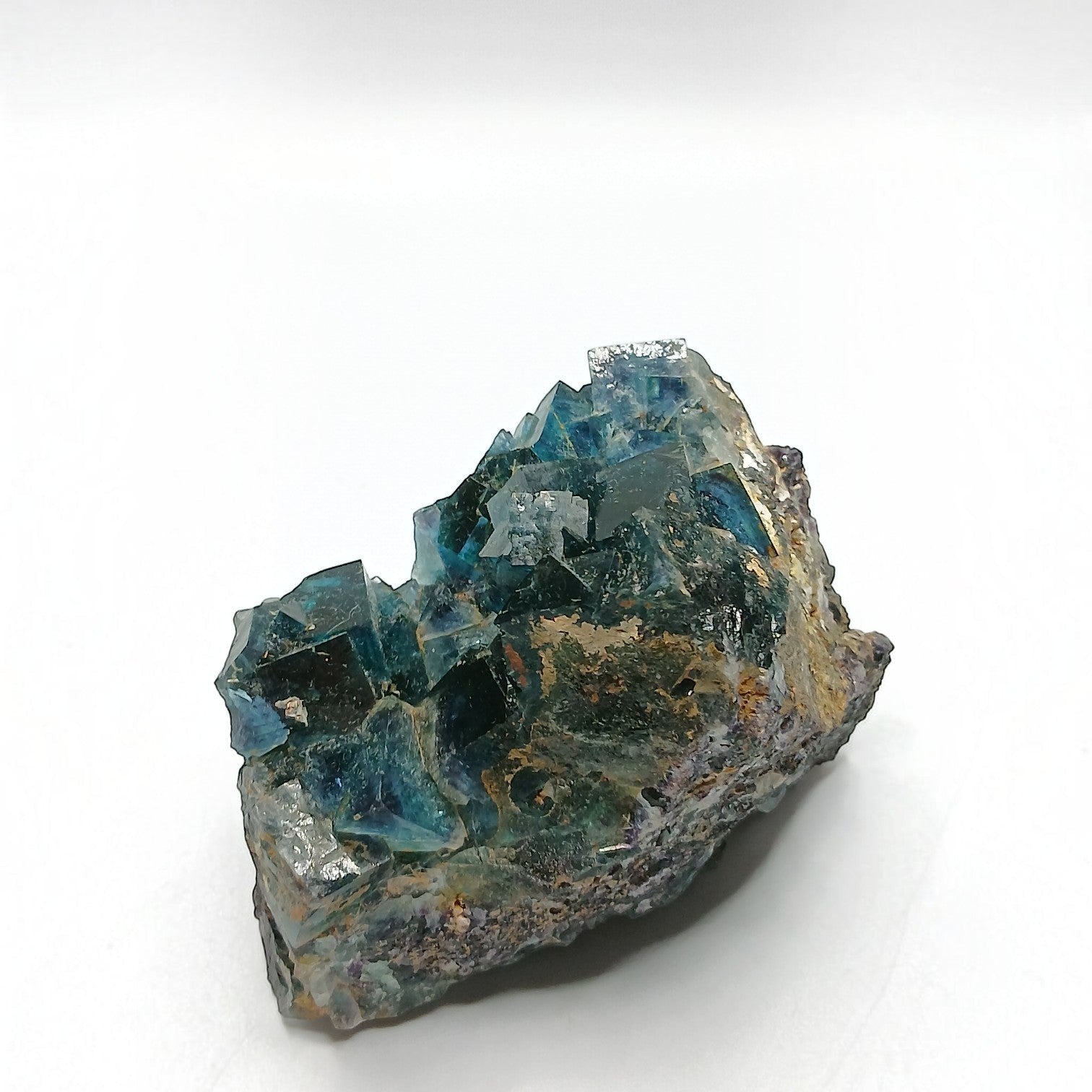 Fordite Haus: Crystals & Fordite Okoruso butterfly pocket fluorite mineral specimen with blue zoning and crystal clusters