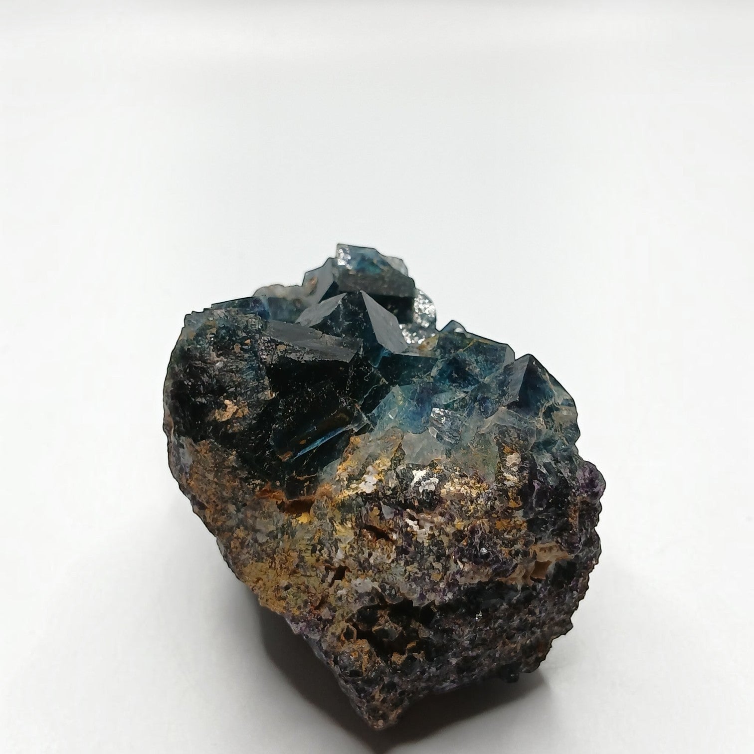 Fordite Haus: Crystals & Fordite Okoruso butterfly pocket fluorite mineral specimen with deep blue crystal zoning