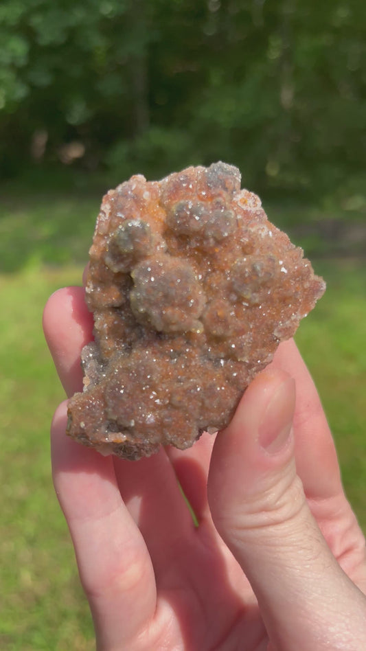 Peachy Manganese Druzy Quartz