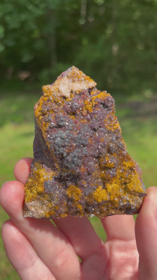 Tri Color Manganese Druzy Quartz