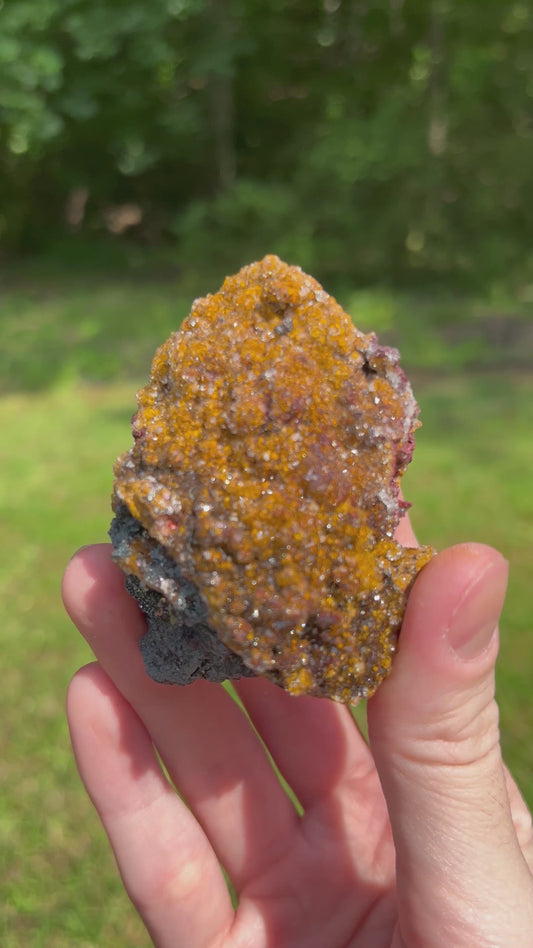 Yellow Manganese Druzy Quartz